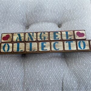 Angel Collector Wooden Blocks Decor